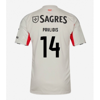 Billige Fotballdrakt Benfica Vangelis Pavlidis #14 Replika Bortedrakt 2025-26 Kortermet